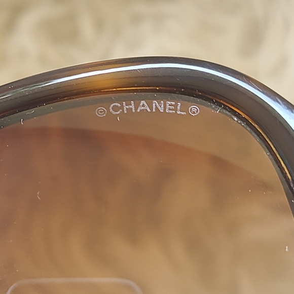 Authentic CHANEL Denim CC Sunglasses Havana- Great Condition - Picture 5 of 12